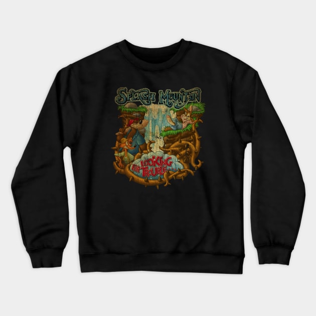 TEXTURE -  VINTAGE LOOKING FOR TROUBLE Crewneck Sweatshirt by tresnoku